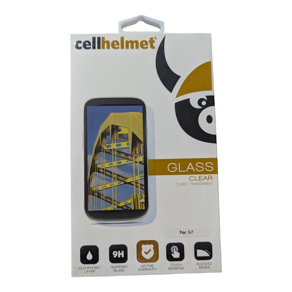 H2. CellHelmet Tempered Glass Screen Protector For Samsung Galaxy S7 - Clear